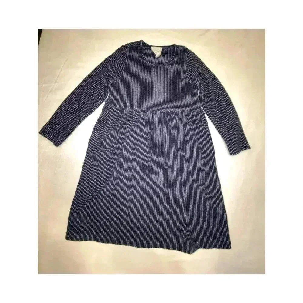 Vignette Girls Long Sleeve Striped Button Skirt Dress Size 6